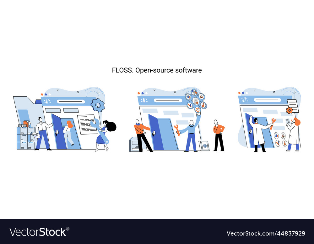Floss open source software free product anyone vector image Floss open source software free product anyone