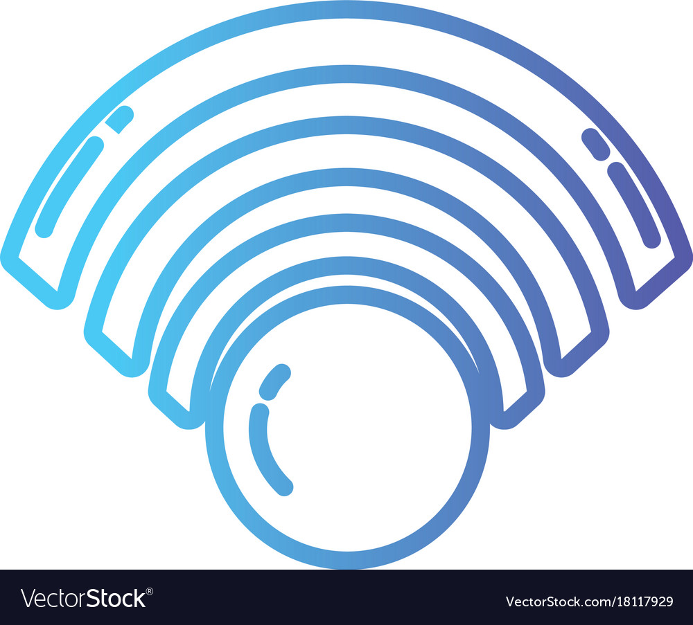 Line wifi symbol to connection in the digital web