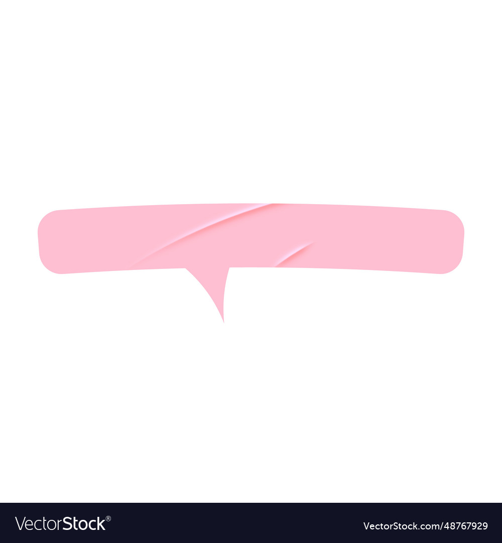 Paper bubble for speech with sticker effect text vector image Paper bubble for speech with sticker effect text