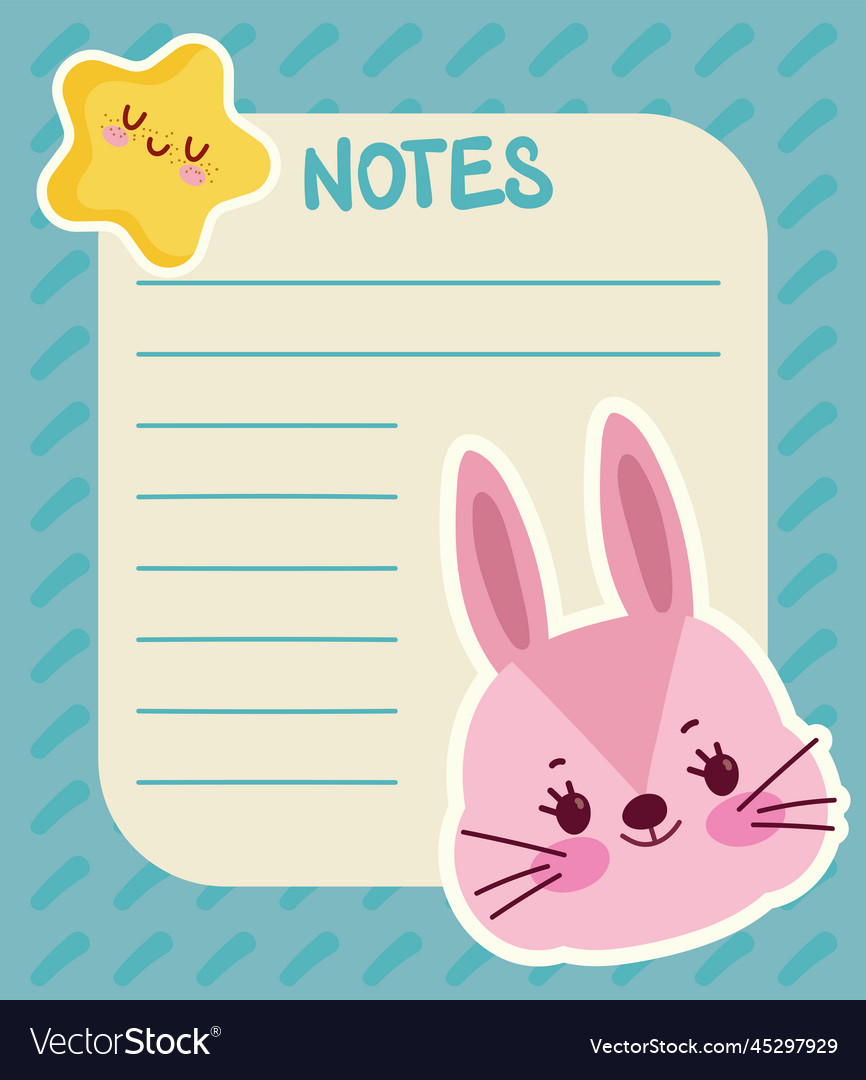 Paper note with rabbit