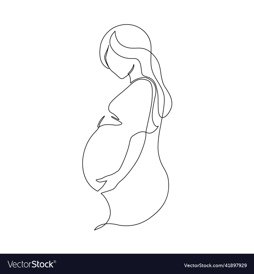 Pregnancy and motherhood modern concept art vector image Pregnancy and motherhood modern concept art