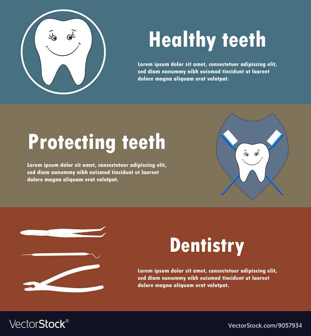Background Or Banner Teeth Dental Instruments Vector Image