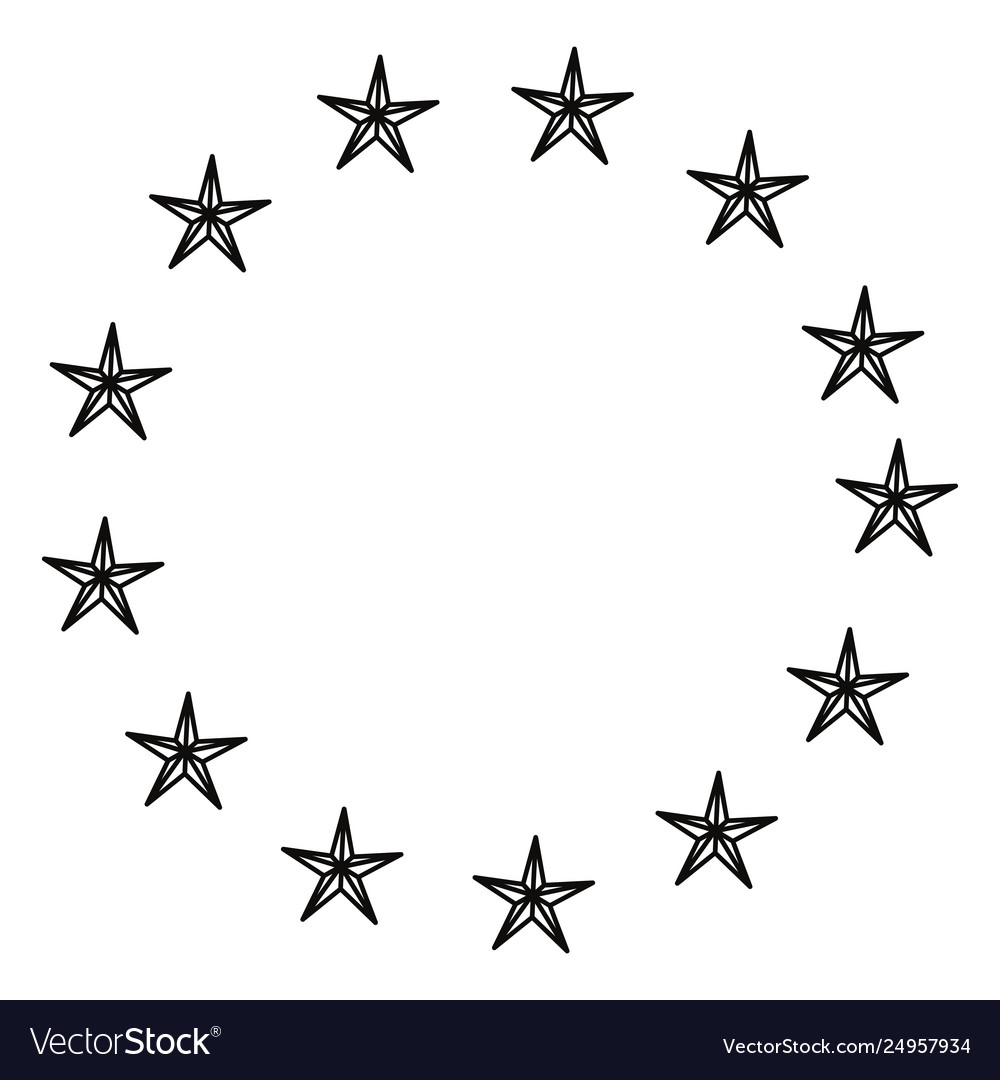 Circle shaped stars Royalty Free Vector Image - VectorStock