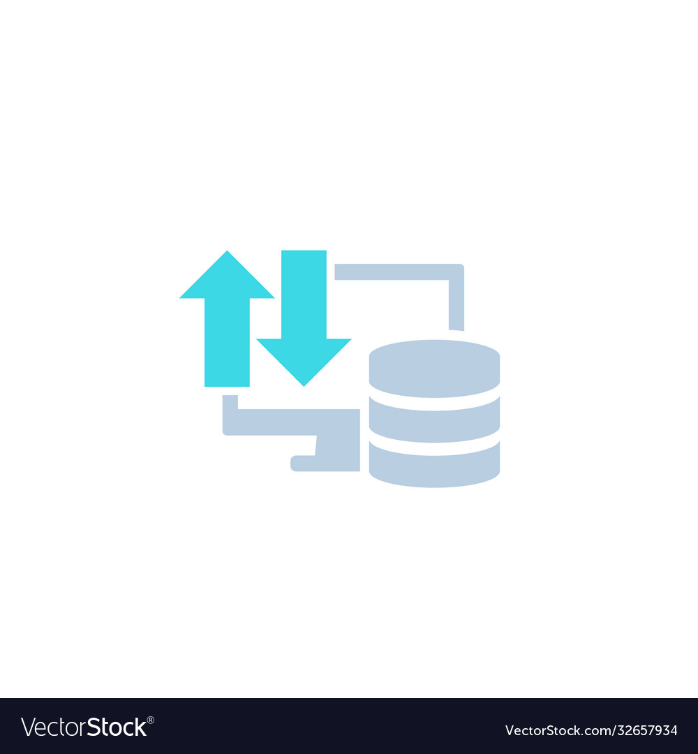 Database and computer data transfer icon