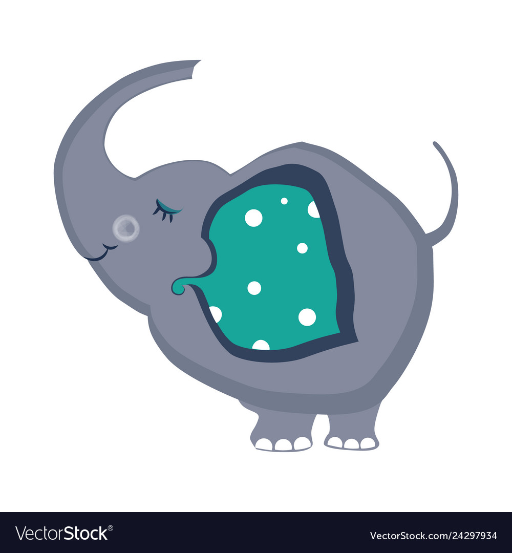 Elephant funny alphabet animal Royalty Free Vector Image