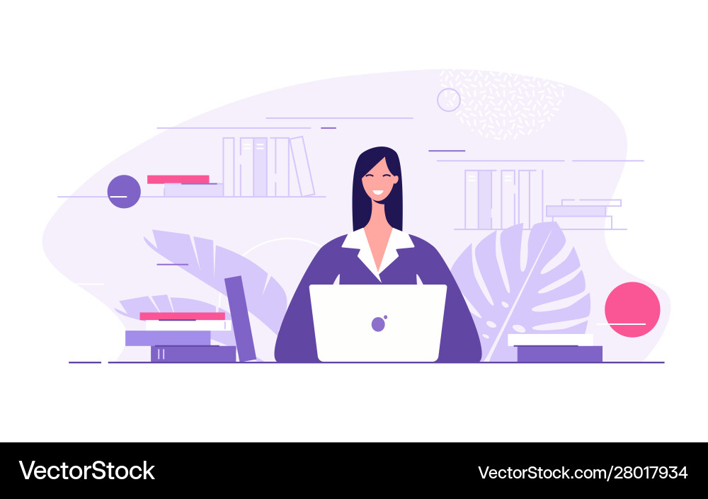 Flat style a young Royalty Free Vector Image - VectorStock