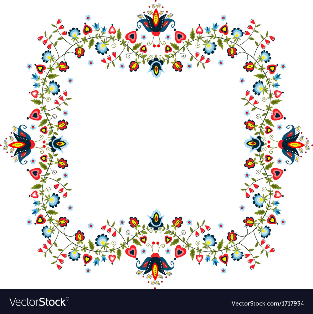 Folk Label Six Royalty Free Vector Image - VectorStock