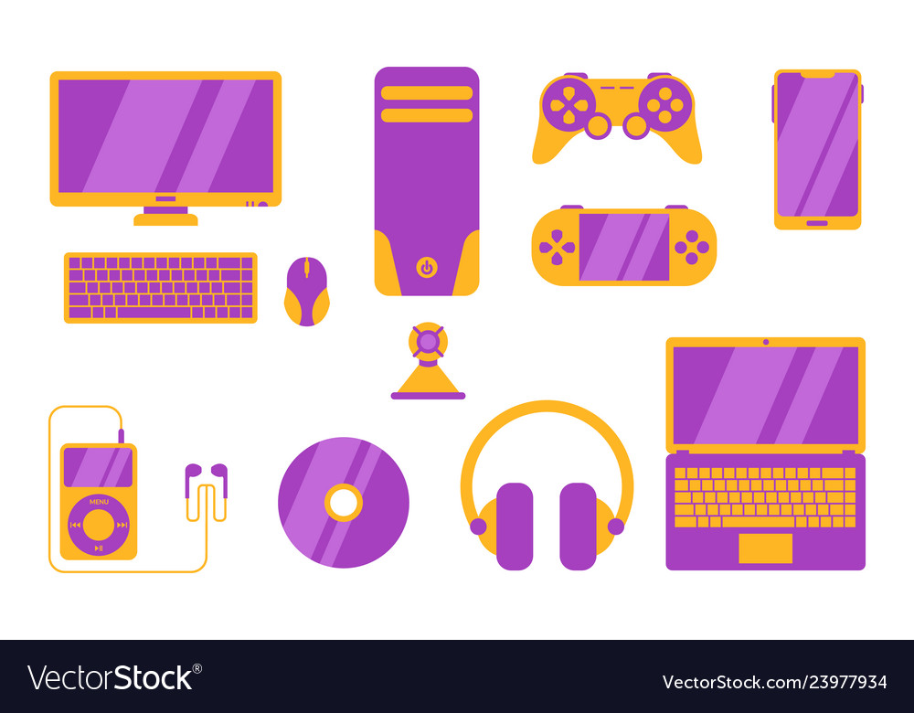 Gadget object electronic tools with various Vector Image Gadget object electronic tools with various
