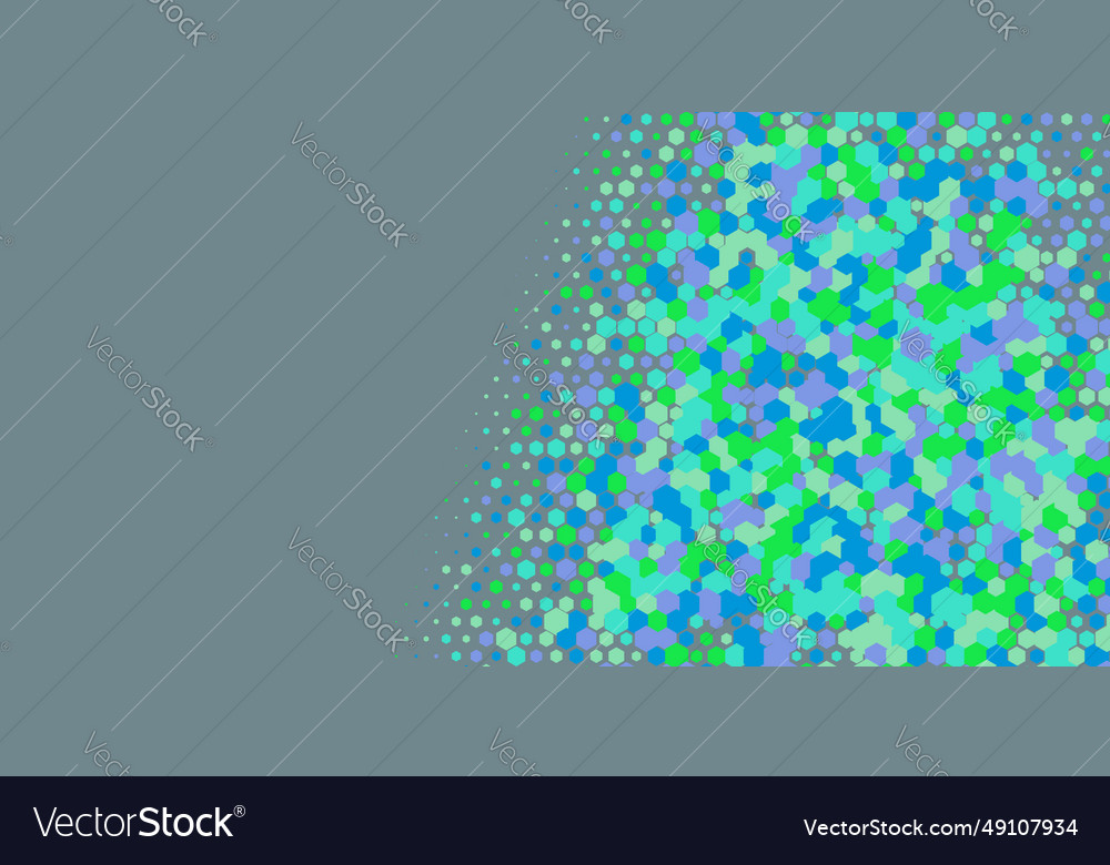 Geometric multi size hexagon with color