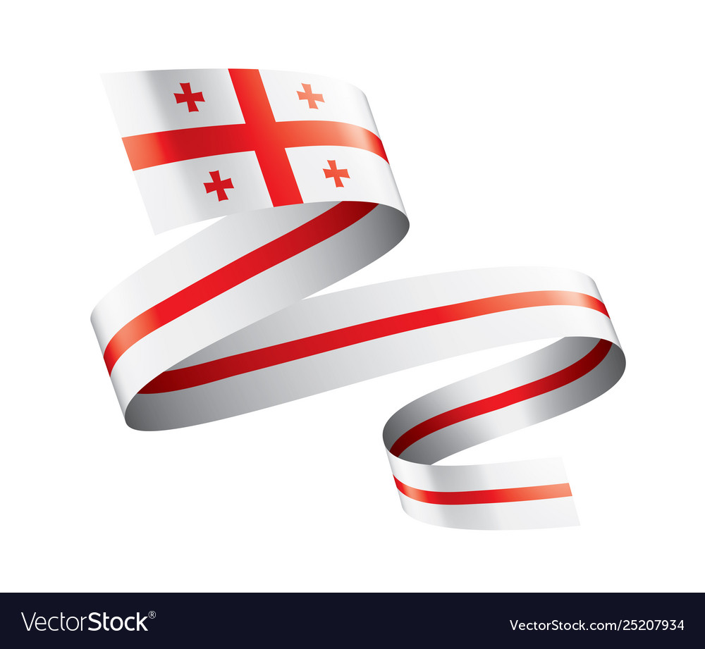 Georgia flag on a white Royalty Free Vector Image