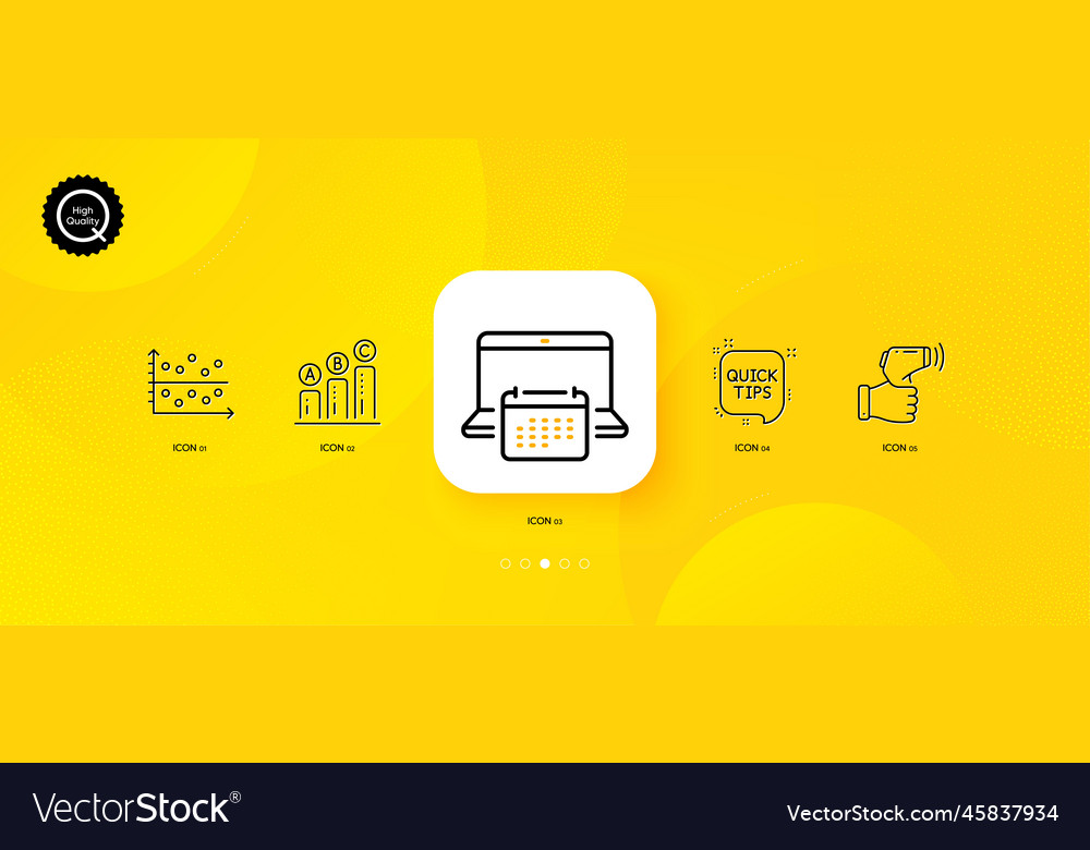 Graph chart calendar and quick tips minimal line