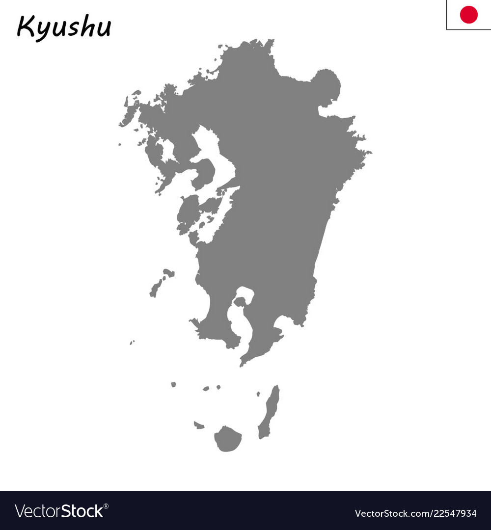 High quality map region japan Royalty Free Vector Image