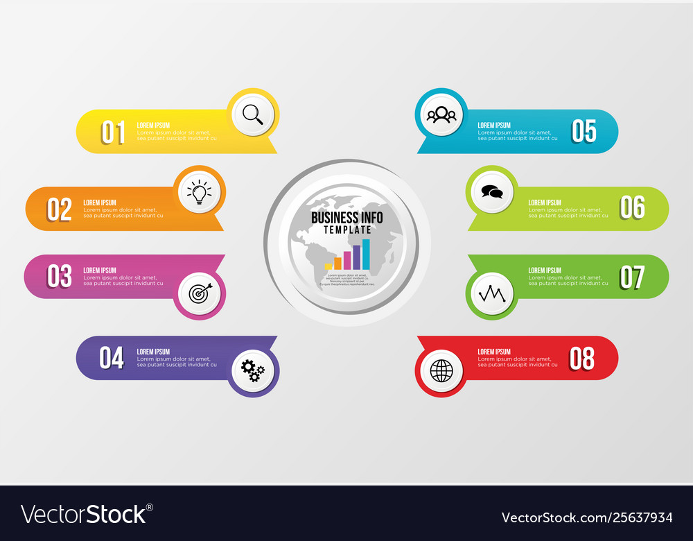 Infographic design template with options steps