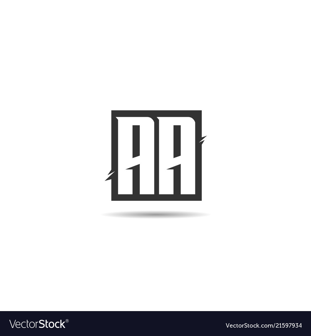 initial letter aa logo