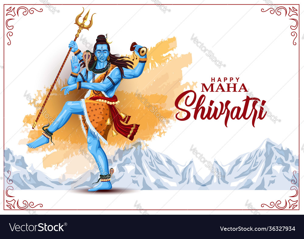 Lord shiva thandav dance position indian god Vector Image