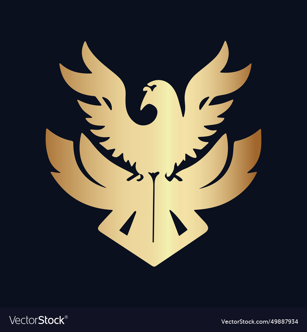 Phoenix bird logo design Royalty Free Vector Image