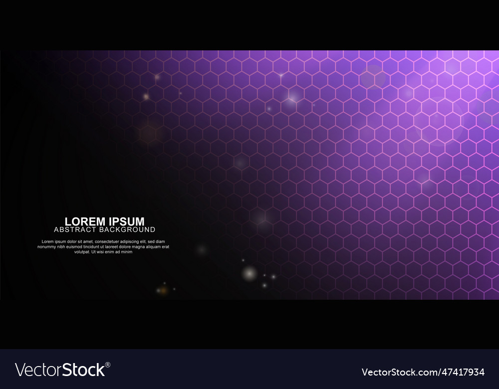 Purple gradient hexagonal technology background