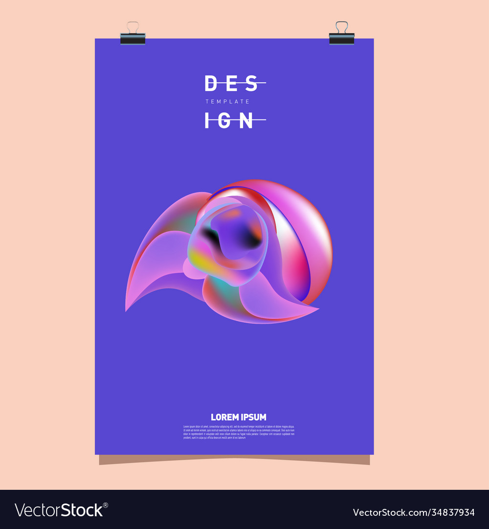 Simple abstract colorful fluid background vector image Simple abstract colorful fluid background
