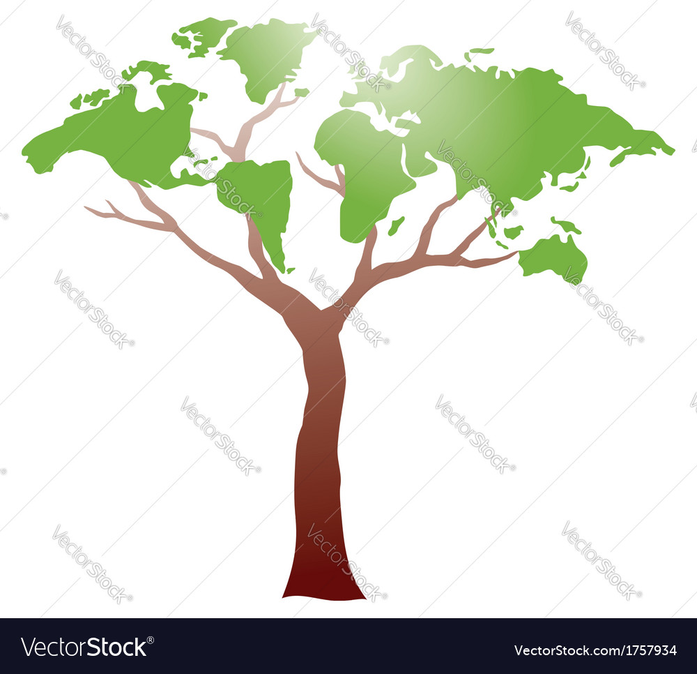 Worldmap on tree