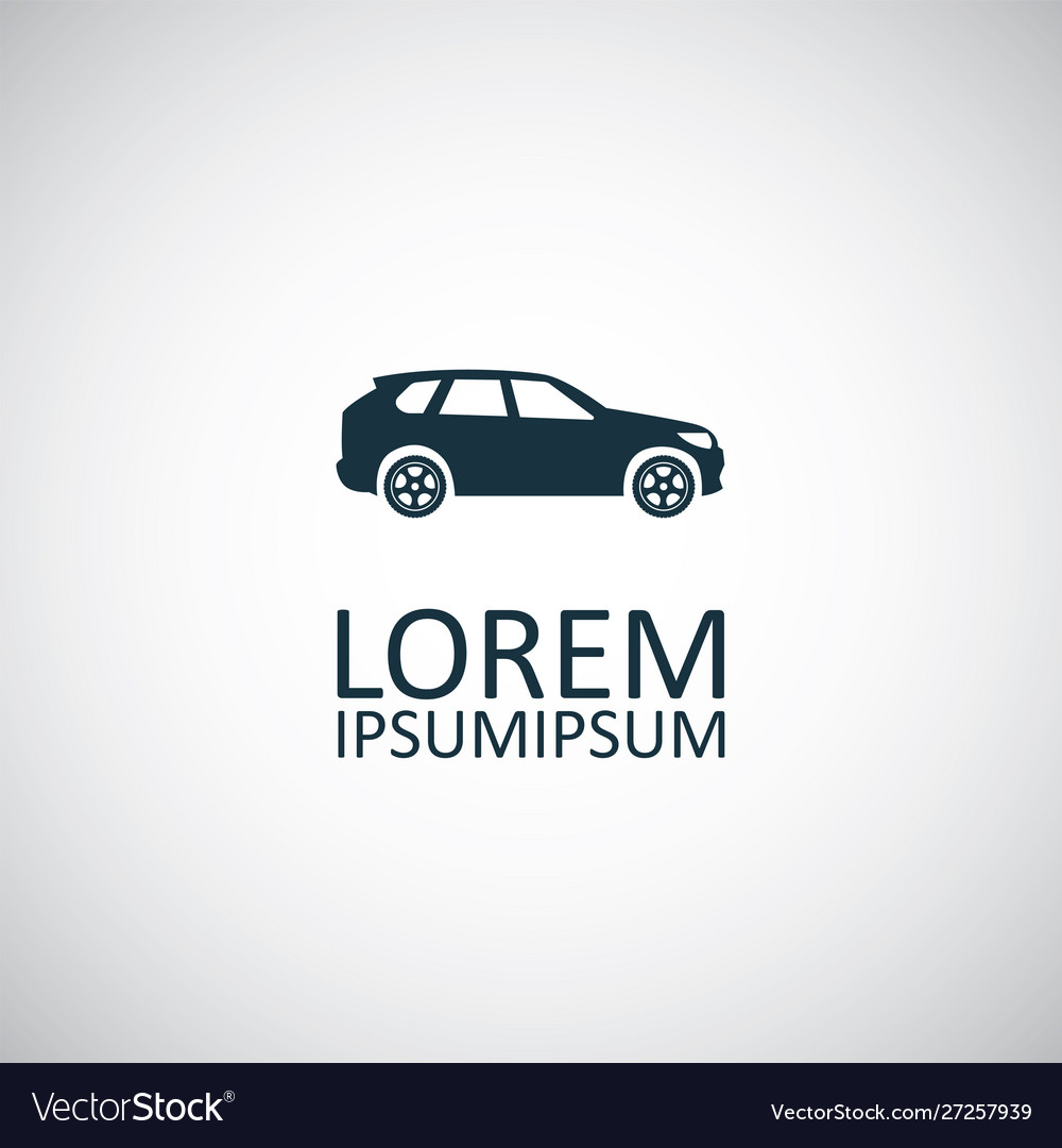 Car icon for web and ui on white background