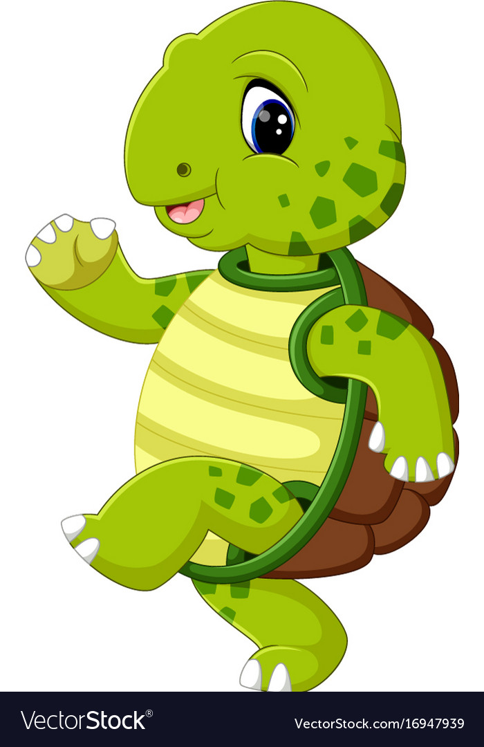 Cute turtle cartoon Royalty Free Vector Image - VectorStock