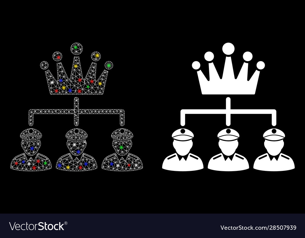 Flare mesh network monarchy structure icon Vector Image Flare mesh network monarchy structure icon