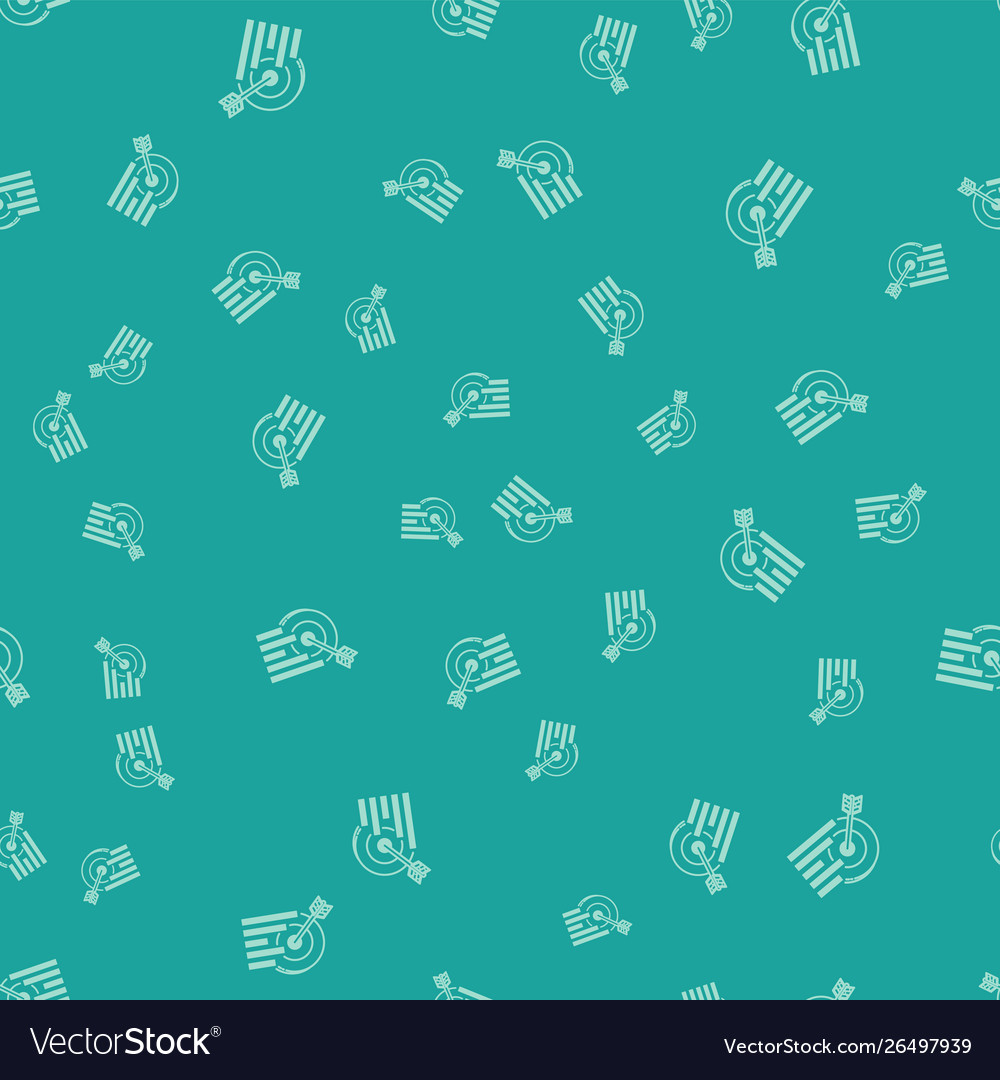 Green target with graph chart icon isolated