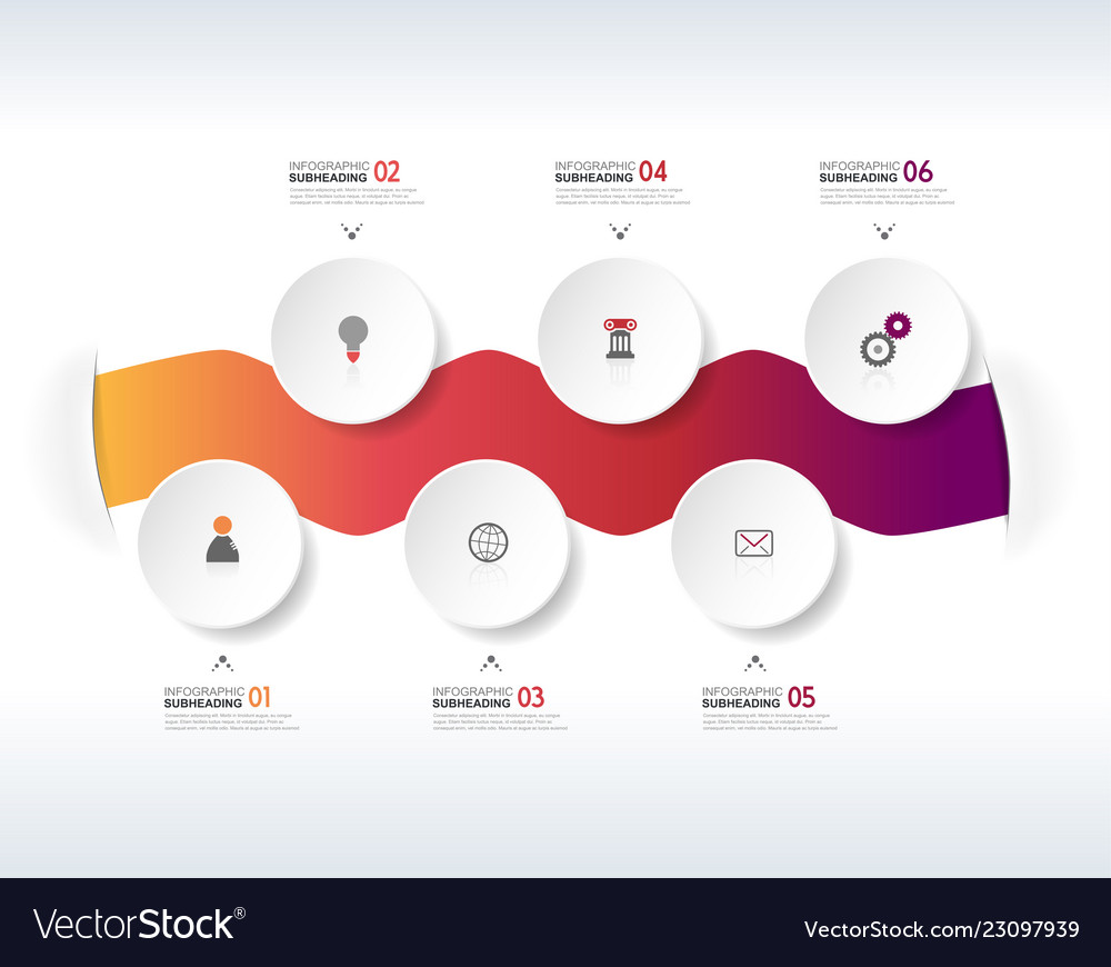 Infographic colorful design template with icons