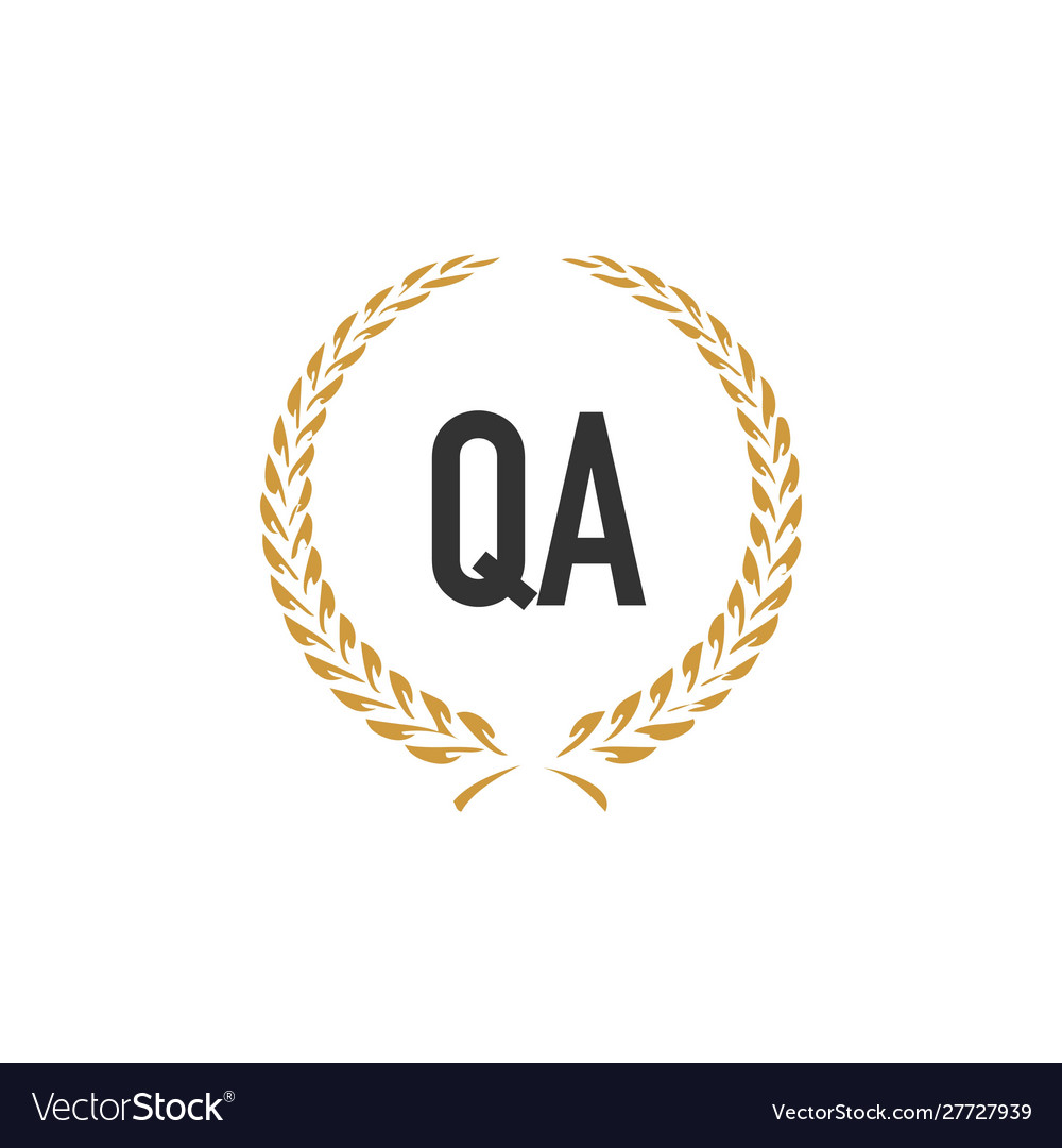 Initial letter qa wheat luxurious minimalist Vector Image Initial letter qa wheat luxurious minimalist