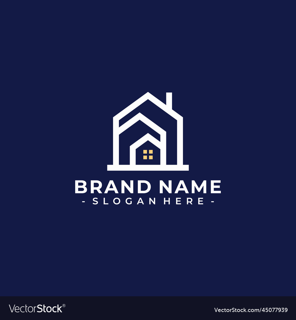 Modern real estate logo Royalty Free Vector Image