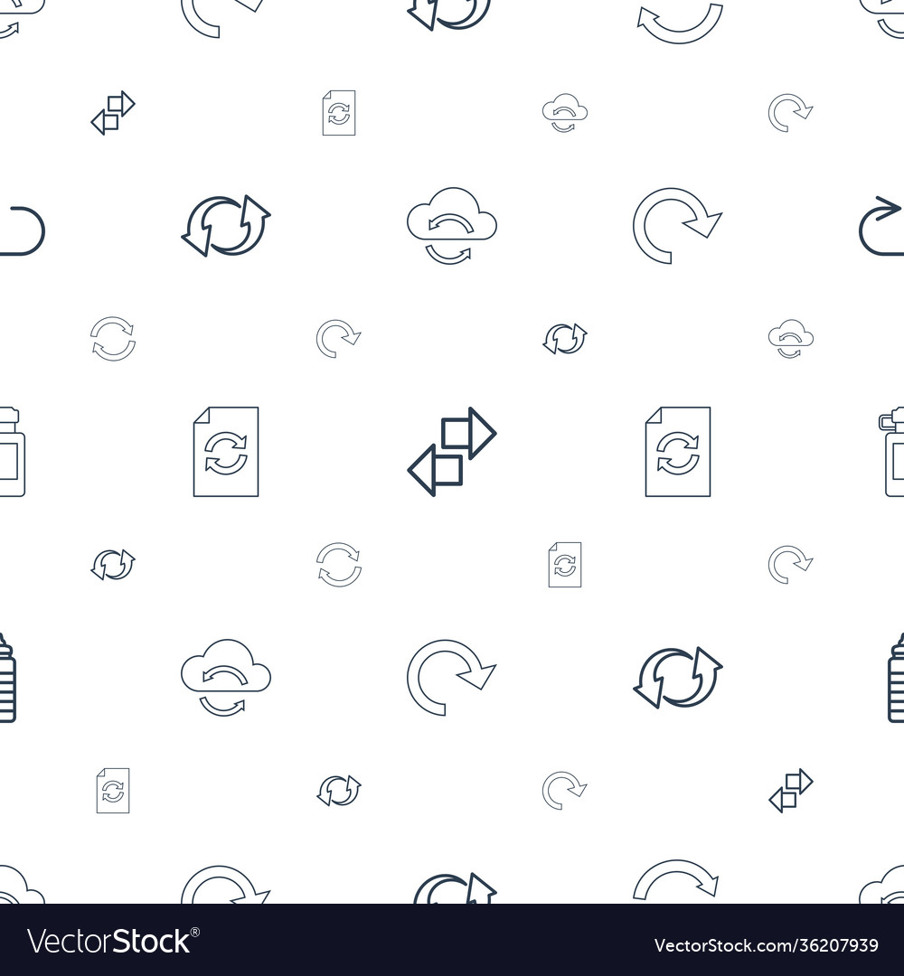 Refresh icons pattern seamless white background
