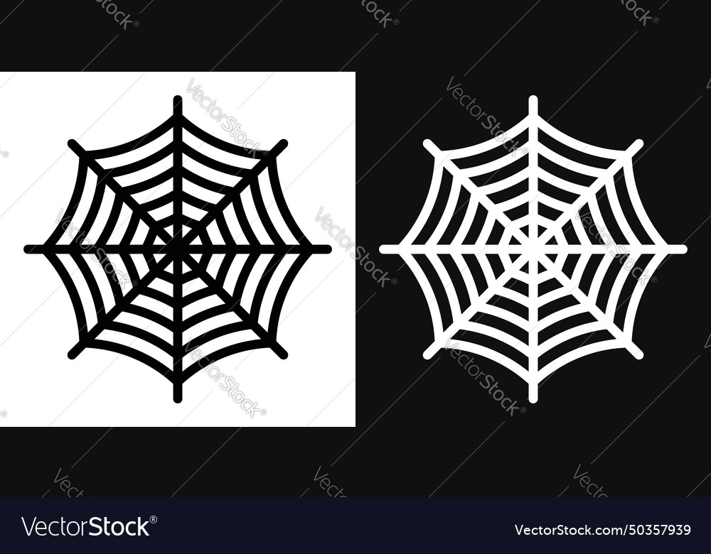 Spider web icon set halloween cobweb pattern vector image Spider web icon set halloween cobweb pattern