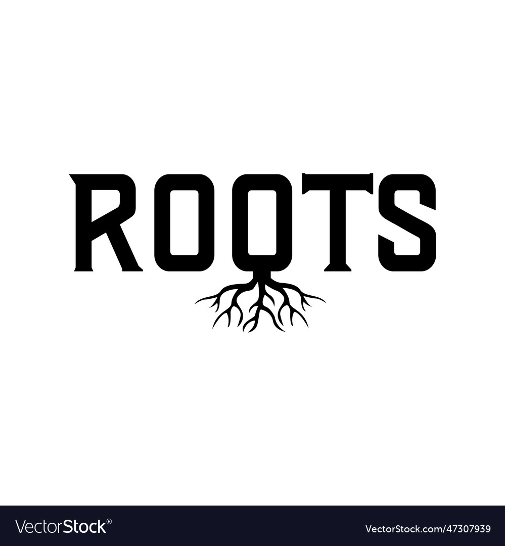 Vintage retro roots creeper logo typography