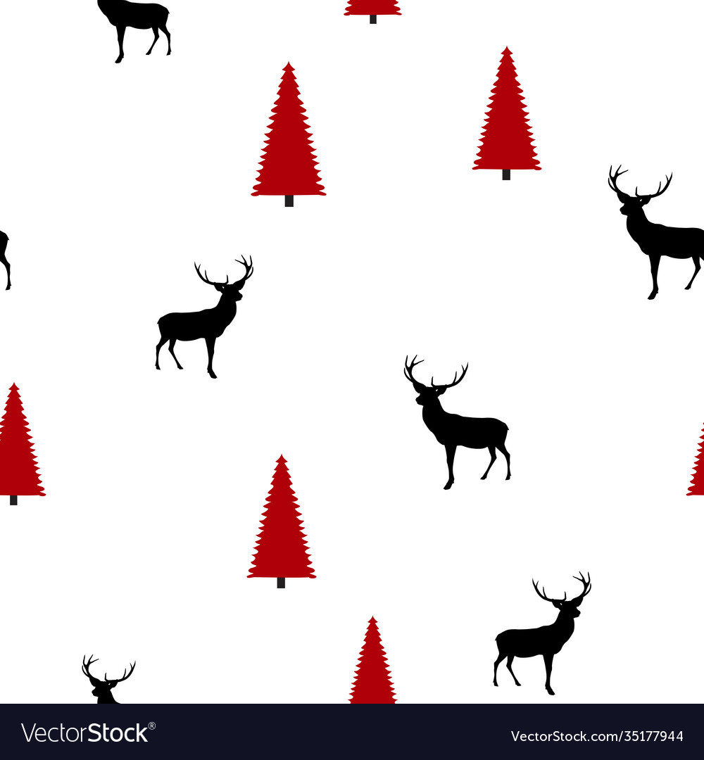 Abstract seamless deer pattern background eps10