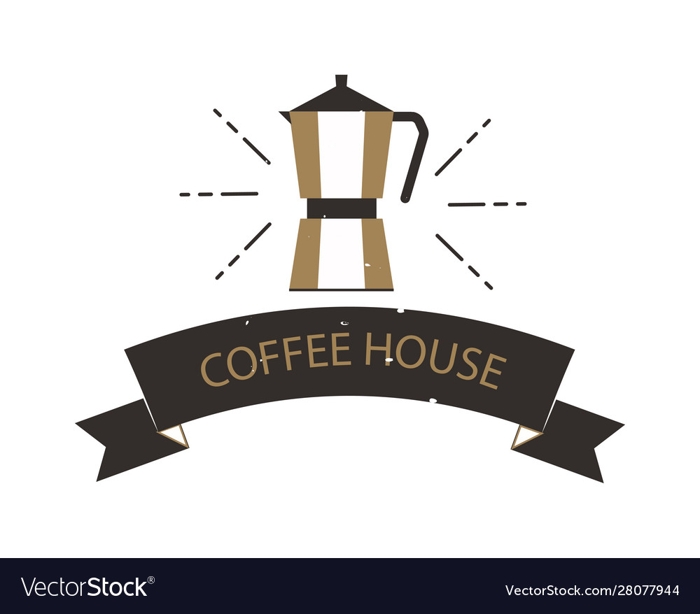 Coffee shop sign cafe symbol badge