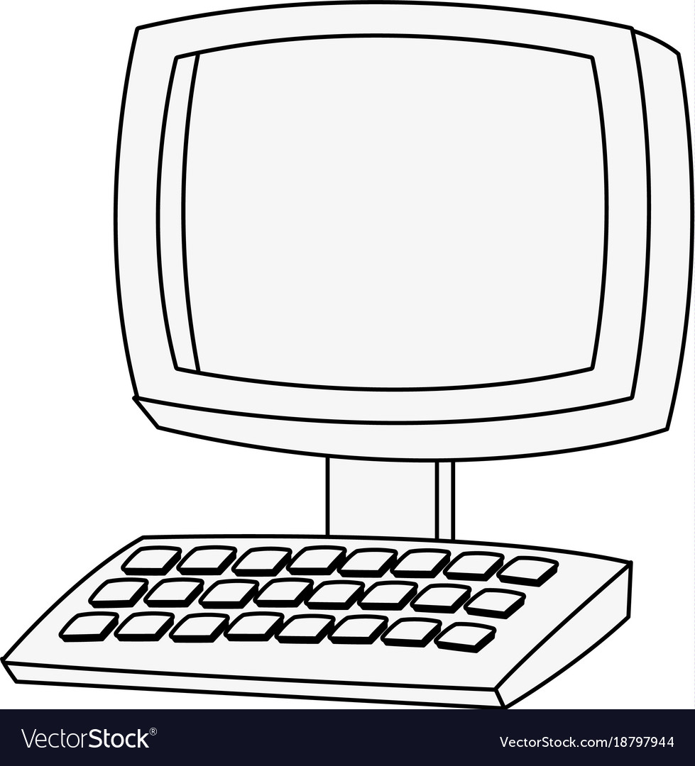 Computer with keyboard