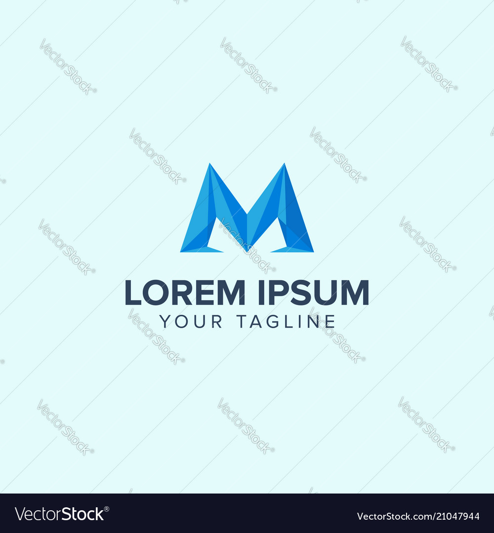 Creative letter m logo design concept