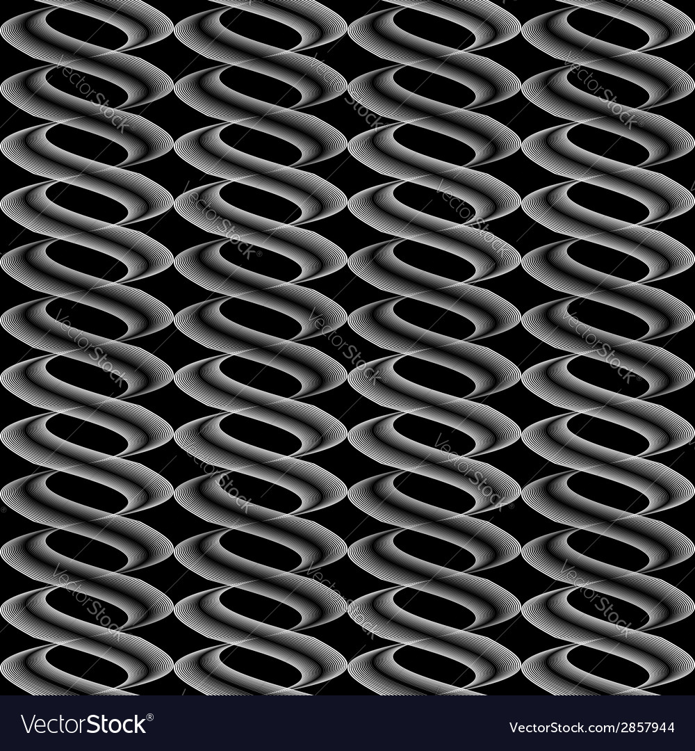 Design seamless monochrome twisted wave pattern