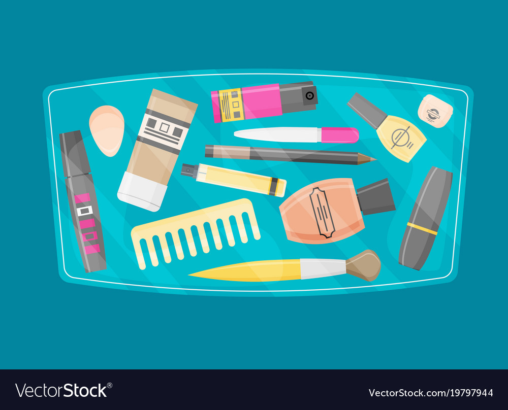 Flat design of make up