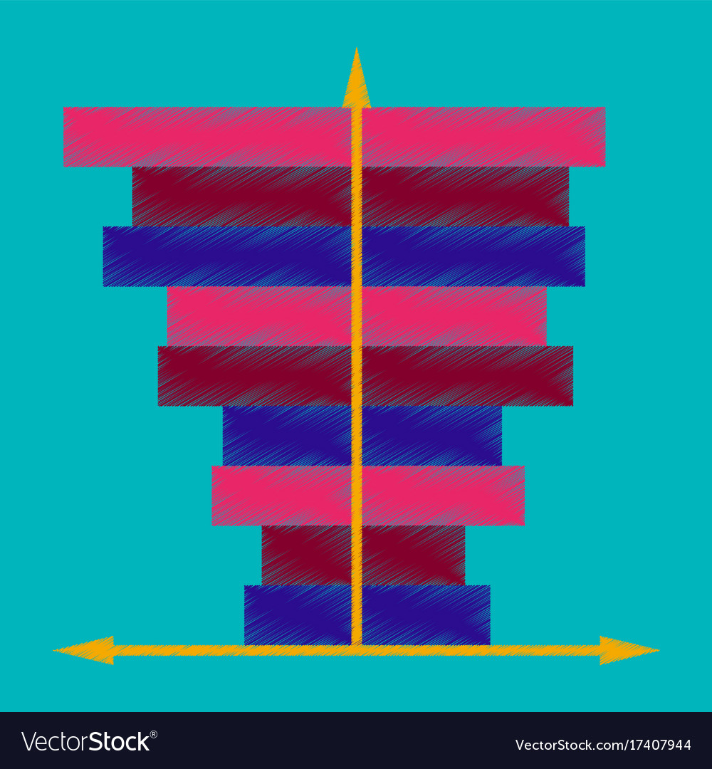 Flat shading style icon 3d chart