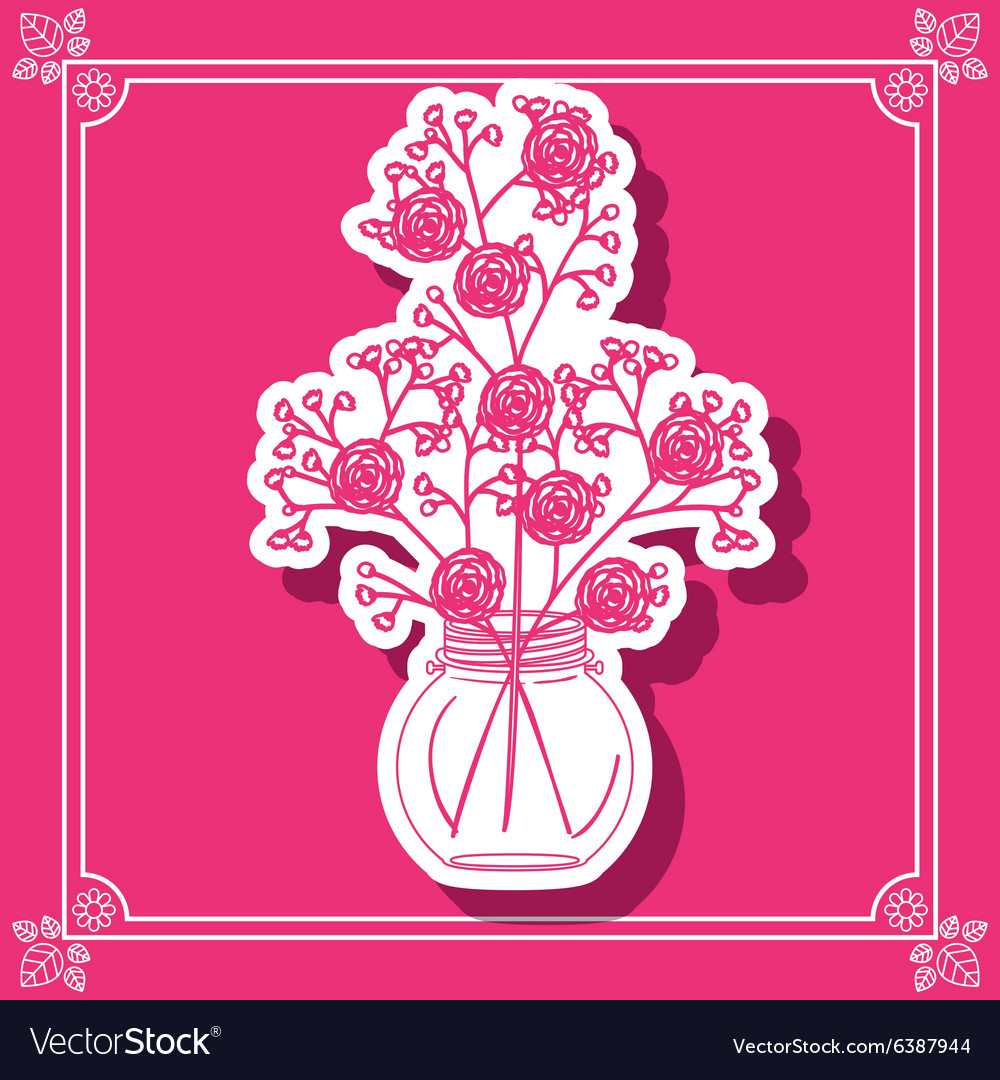 Flower vase design Royalty Free Vector Image - VectorStock