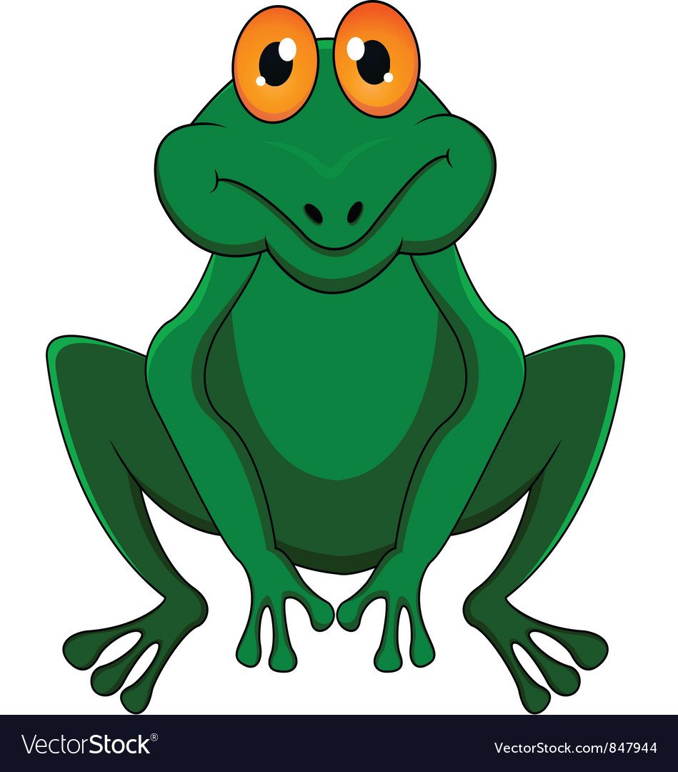 Frog cartoon Royalty Free Vector Image - VectorStock