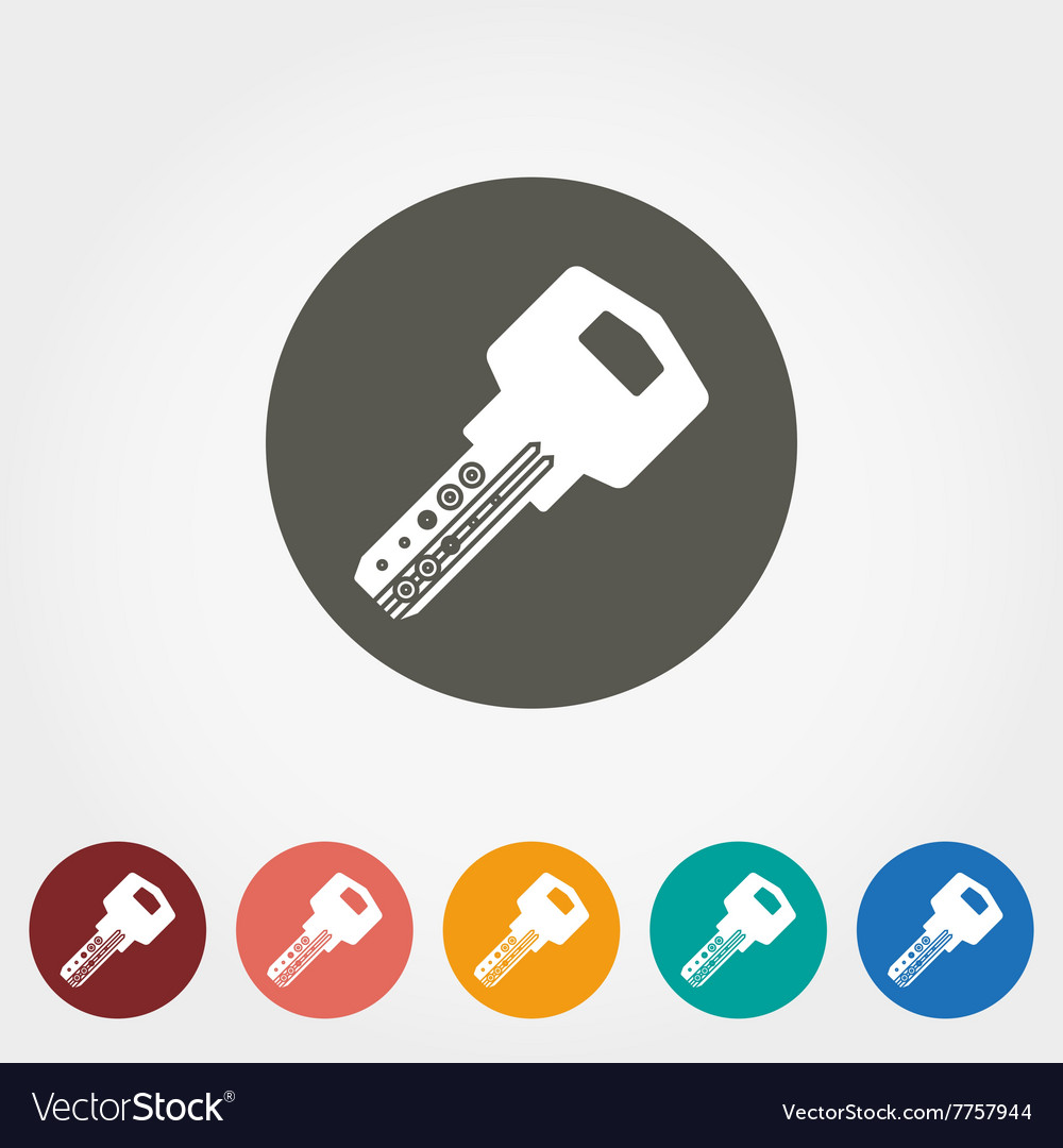 Key icon flat