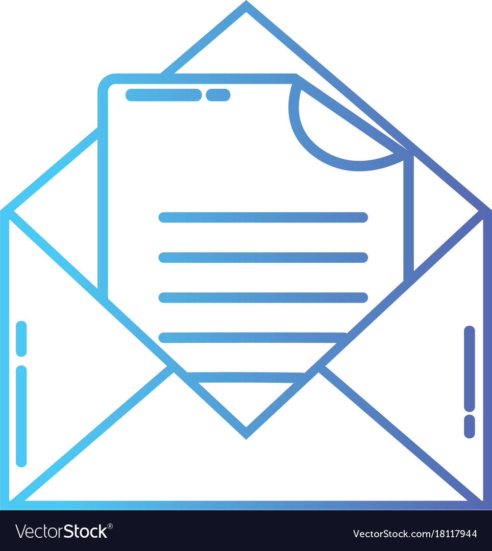 Line e-mail message with document information