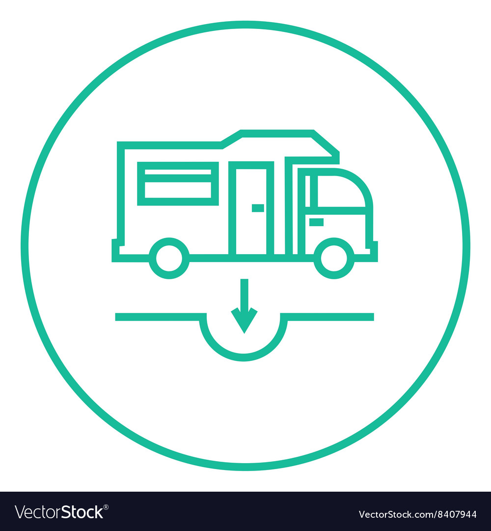 Motorhome and sump line icon