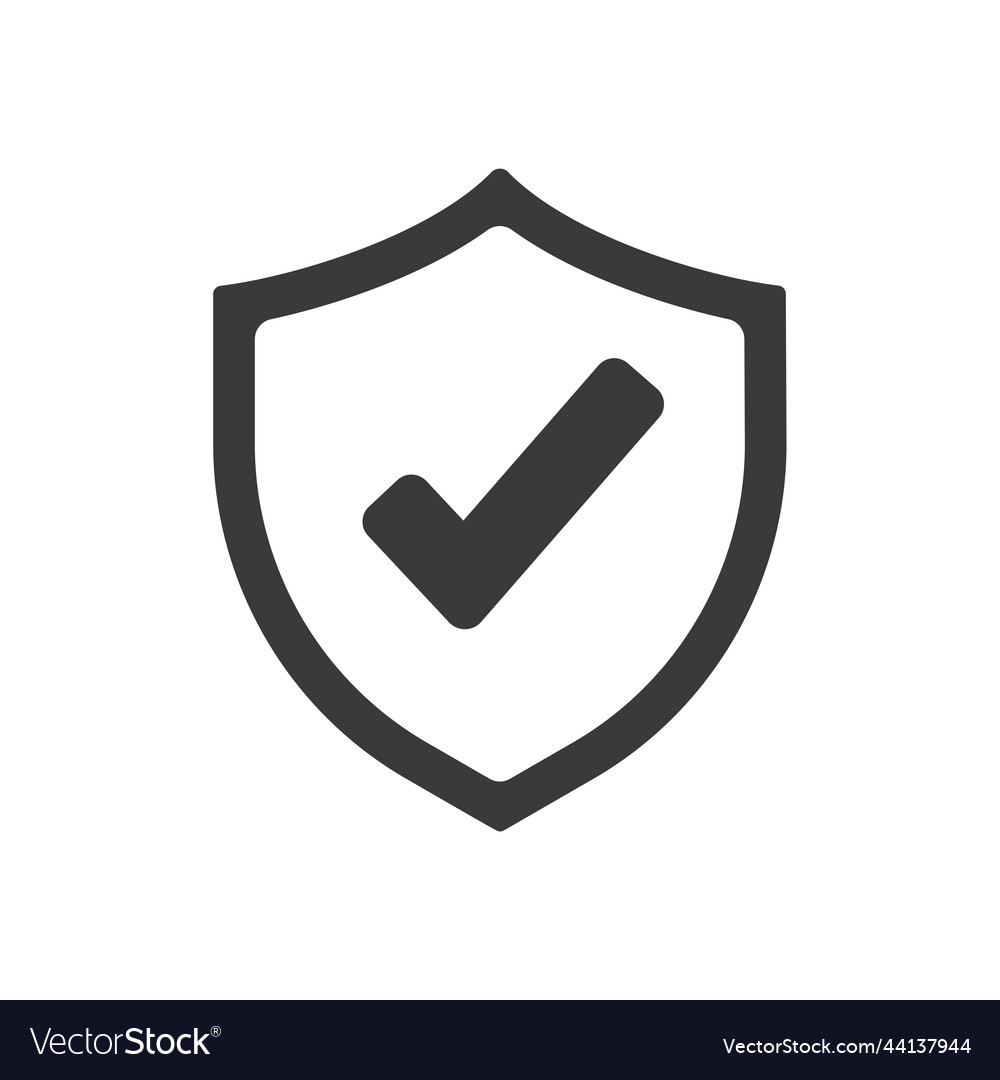 Shield icon with a checkmark in the middle