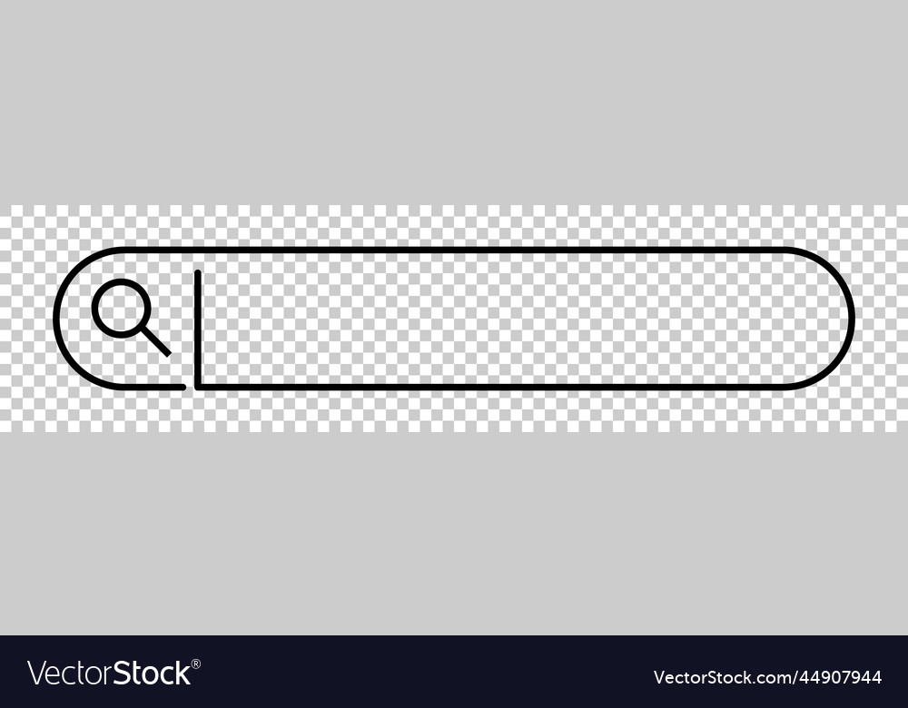 Stylish search box isolated on transparent