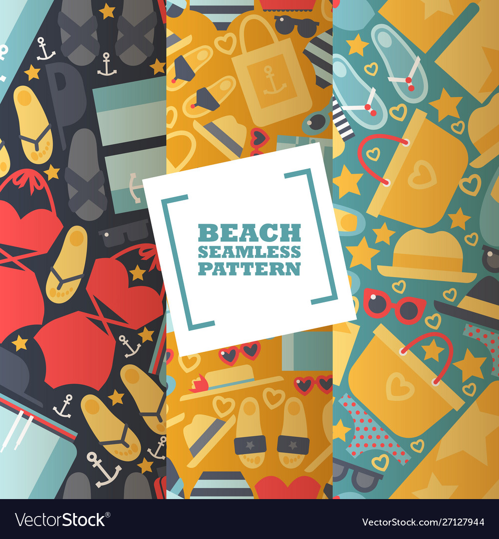 Summer vacation seamless pattern