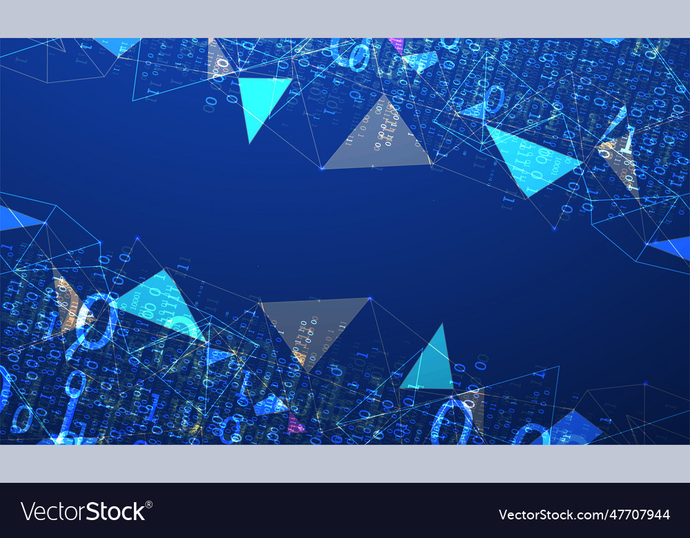 Technology background big data concept binary Vector Image