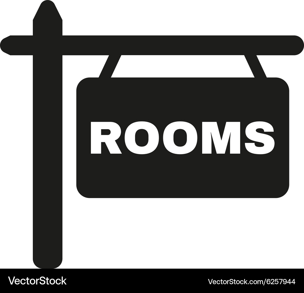 The rooms icon Hotel symbol Flat Royalty Free Vector Image